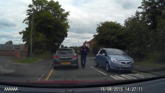 Blue Vauxhall Corsa (BN57KAX)