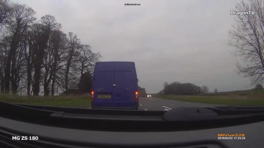 Blue Ford Transit (EU08CCK)