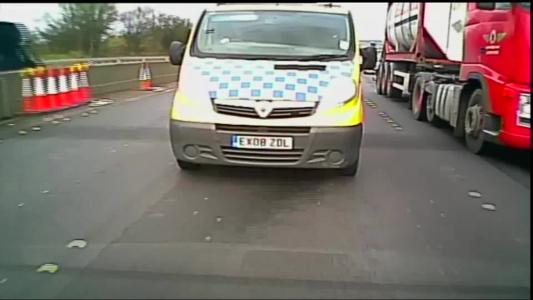 Yellow Vauxhall Vivaro (EX08ZDL)