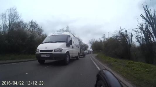 White Ford Transit (GL52RUY)