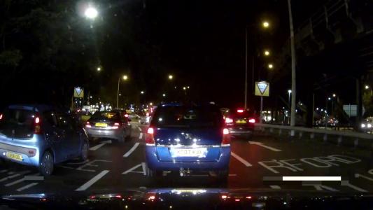 Blue Vauxhall Zafira (KC07WJX)