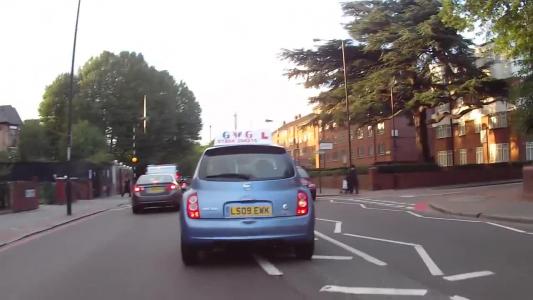 Blue Nissan Micra (LS09EWK)