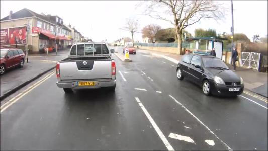 Silver Nissan Navara (YE57VUB)