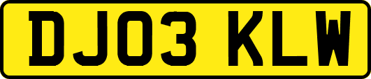 DJ03KLW