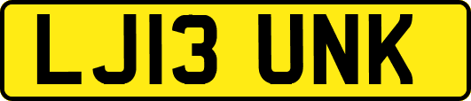 LJ13UNK