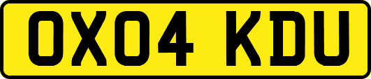 OX04KDU