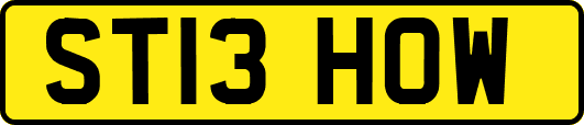 ST13HOW