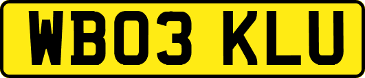 WB03KLU